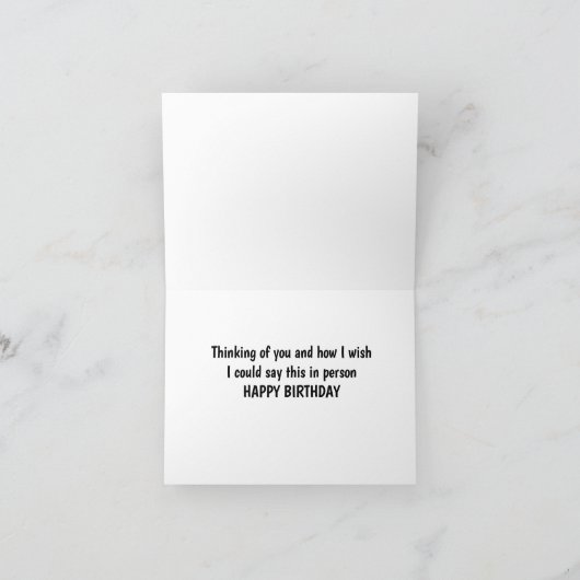 私が直接言うことができれば"ハッピーバースデー" カード (内部)
