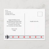 私が着陸したらすぐにかけるのはあなたの電話、愛してるよ、かわいいやつ ポストカード (裏面)