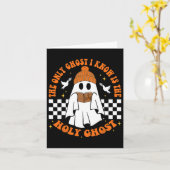 私が知っている唯一の幽霊は聖なる幽霊ハロウィーン カード (黄色い花)