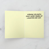 私が知っている幸せな記念日の最も熱狂するなカップル カード (内部)