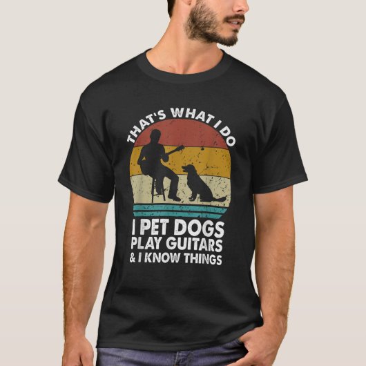 私が知っている犬のギタ遊ーを愛撫するのは Tシャツ (正面)