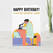 私が知最高のっている科学者または研究誕生日 カード (正面)