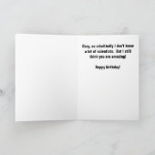 私が知最高のっている科学者または研究誕生日 カード (内部)