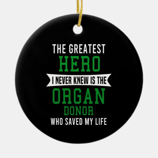 私が知素晴らしらないヒーローは臓器提供者だ セラミックオーナメント (正面)
