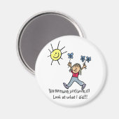 私が磁石を行った事を見て – 女の子 マグネット (正面/裏面)