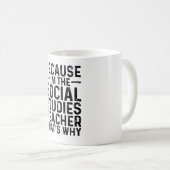 私が社会勉強先生だから コーヒーマグカップ (正面右)