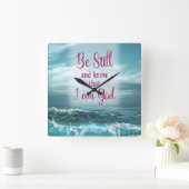 私が神であることを知っている スクエア壁時計 (ホーム)