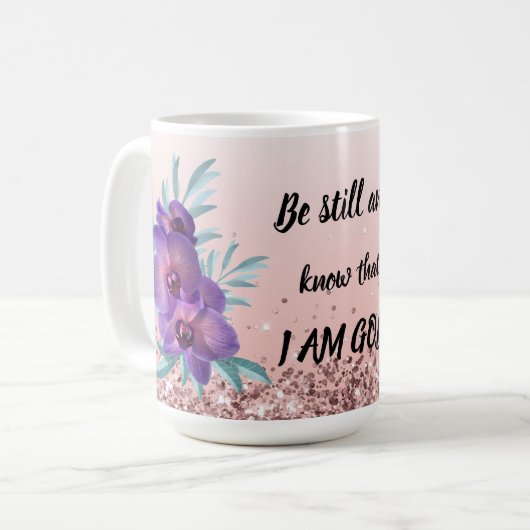 私が神であることを知っている – フローラマグ コーヒーマグカップ (正面左)