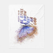 私が神であることを知りなさい:女の蝶 フリースブランケット (正面)