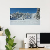 私が神であることを知りなさい。詩編46:10 ポスター (ホームオフィス)