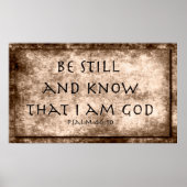 私が神であることを知りなさい。詩編46:10 ポスター (正面)