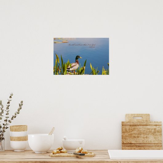 「私が神であることを知り続けなさい」というポスター ポスター (キッチン)