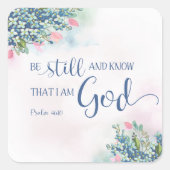 私が神であることを知り続けなさい。 スクエアシール (正面)