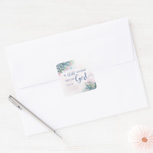 私が神であることを知り続けなさい。 スクエアシール (封筒)