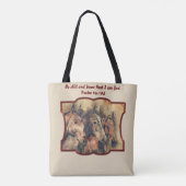 私が神であることを知り続けなさい。詩篇46:10馬 トートバッグ (裏面)