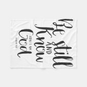 私が神であることを静かにして知る フリースブランケット (正面(横))