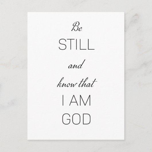 私が神であることを静かに知っている ポストカード (正面)