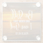 私が神であることを静かに知りなさい ガラスコースター (裏面)