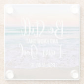 私が神であることを静かに知りなさい ガラスコースター (裏面)