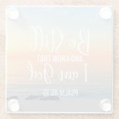 私が神であることを静かに知りなさい ガラスコースター (裏面)