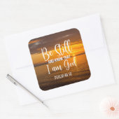 私が神であることを静かに知りなさい スクエアシール (封筒)