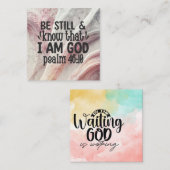 私が神であることを静かに知りなさい スクエア名刺 (正面/裏面)