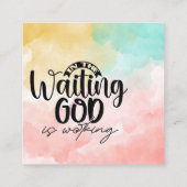 私が神であることを静かに知りなさい スクエア名刺 (裏面)