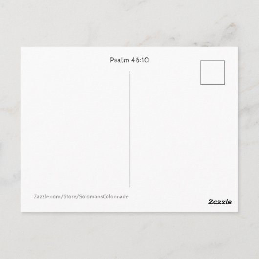 私が神であることを静かに知りなさい ポストカード (裏面)