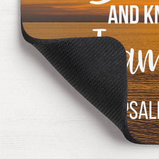 私が神であることを静かに知りなさい マウスパッド (コーナー)