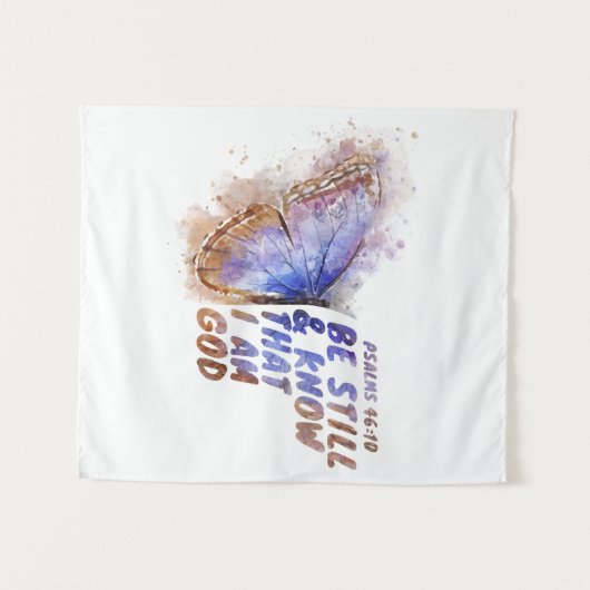 私が神であることを、今でも信じてください。女性の蝶 タペストリー (正面(横))