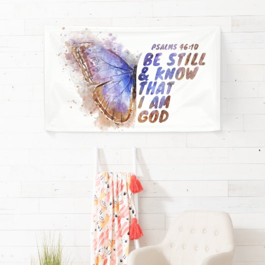 私が神であることを、今でも信じてください。女性の蝶  横断幕 (インサイチュ)