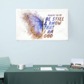 私が神であることを、今でも信じてください。女性の蝶  横断幕 (トレードショー)