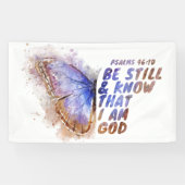 私が神であることを、今でも信じてください。女性の蝶  横断幕 (横)