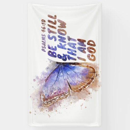 私が神であることを、今でも信じてください。女性の蝶  横断幕 (縦)