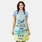 私が神である事を知りなさい詩篇46:10 エプロン (着用した状態)