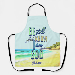 私が神である事を知りなさい詩篇46:10 エプロン