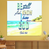 私が神である事を知りなさい詩篇46:10 キャンバスプリント (インサイチュ (リビング))