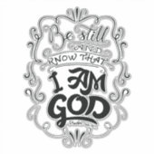 私が神である事を知りなさい詩篇46:10 シール (正面)