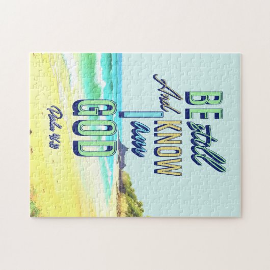 私が神である事を知りなさい詩篇46:10 ジグソーパズル (横)