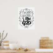 私が神である事を知りなさい詩篇46:10 ポスター (キッチン)