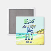 私が神である事を知りなさい詩篇46:10 マグネット (正面/裏面)