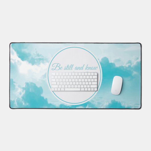 私が神のかわいいクリスチャンであることを今でも知っている デスクマット (キーボード&マウス)