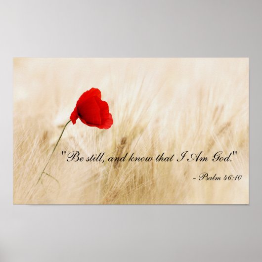 私が神のポスターであることを知って静かに – Ps 46:10 ポスター (正面)