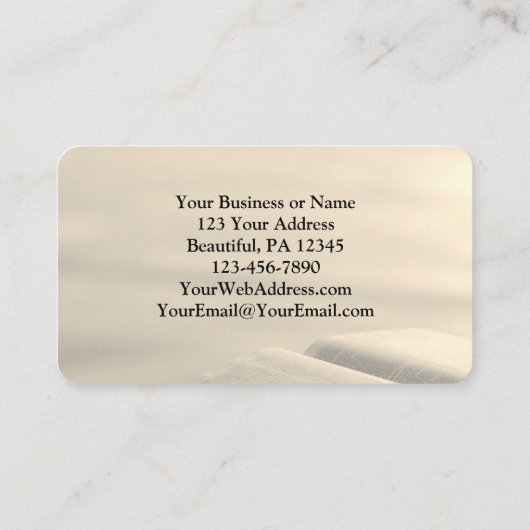 私が神の聖書であることを今でも知っている 名刺 (裏面)