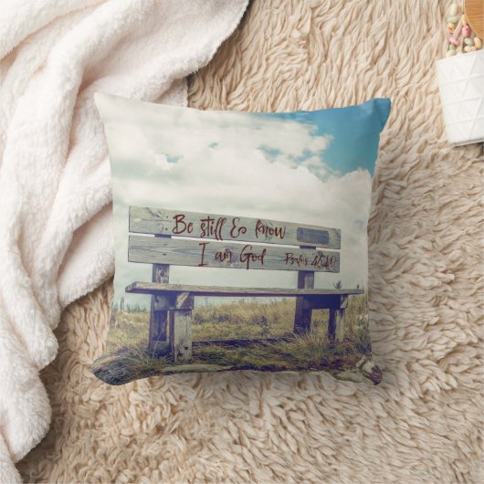 私が神の聖書の聖句であることを今でも知っている クッション (ブランケット)