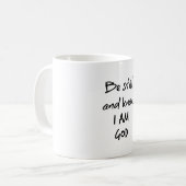 私が神の聖書の聖句であることを今でも知っている コーヒーマグカップ (正面左)