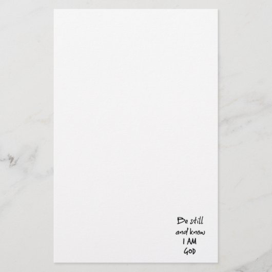 私が神の聖書の聖句であることを今でも知っている 便箋 (正面)