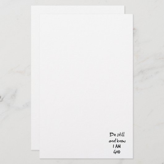 私が神の聖書の聖句であることを今でも知っている 便箋 (正面/裏面)