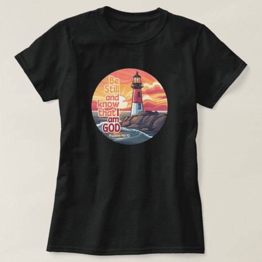 私が神の聖書の聖句であることを今でも知っている Tシャツ (デザイン正面)