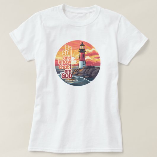 私が神の聖書の聖句であることを今でも知っている Tシャツ (デザイン正面)